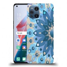 כיסוי מעוצב - פרח כחול לדגם : Oppo Find X3 מותג : סקרין מובייל