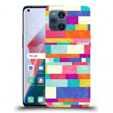 כיסוי מעוצב - לבנים צבעוניות לדגם : Oppo Find X3 מותג : סקרין מובייל