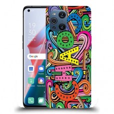 כיסוי מעוצב - כאוס צבעוני לדגם : Oppo Find X3 מותג : סקרין מובייל