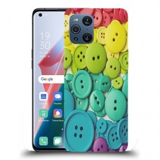 כיסוי מעוצב - כפתורים צבעוניים לדגם : Oppo Find X3 מותג : סקרין מובייל