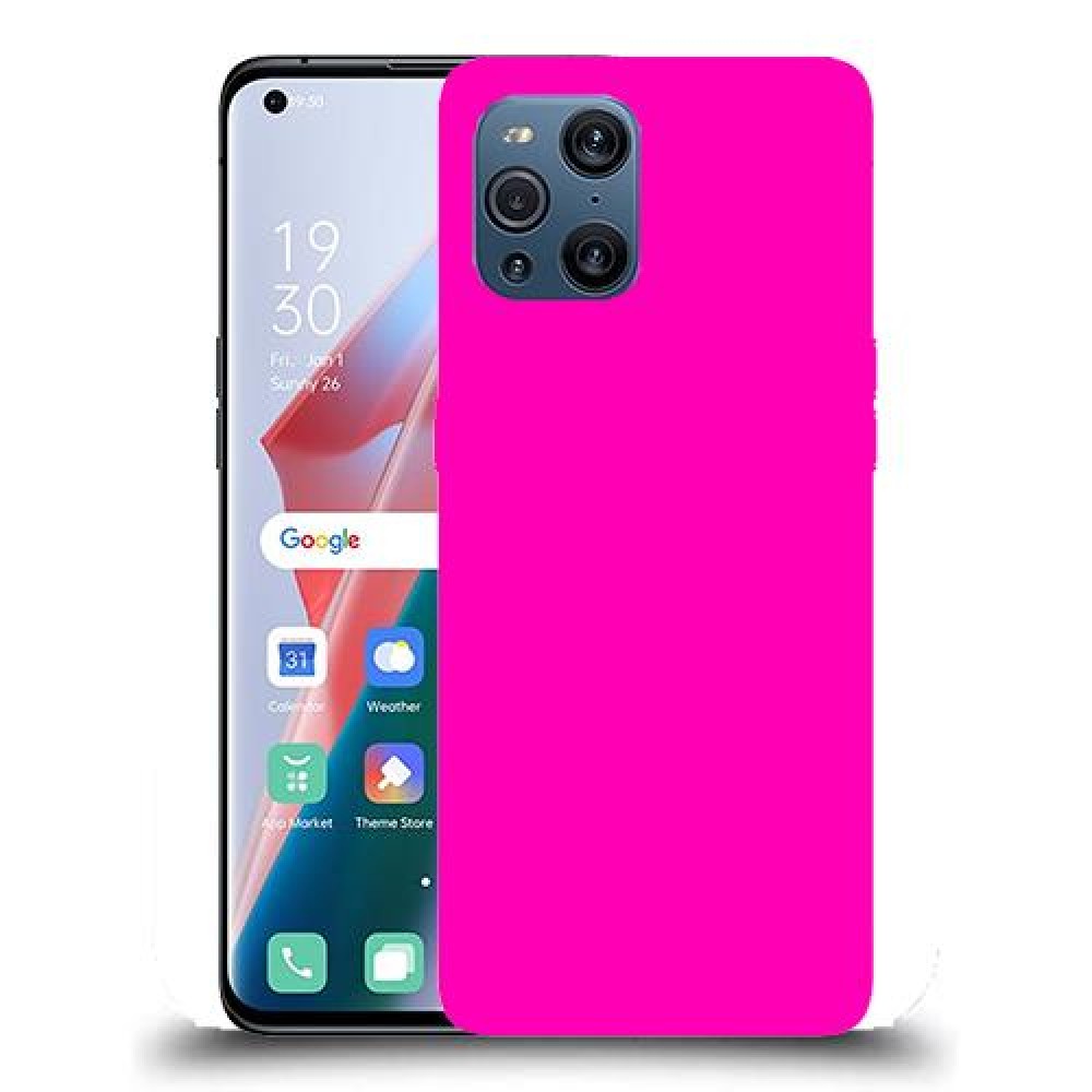 כיסוי בצבע -וָרוֹד לדגם : Oppo Find X3 מותג : סקרין מובייל