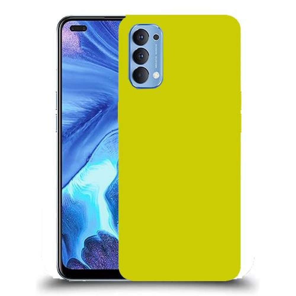 כיסוי בצבע -צהוב לדגם : Oppo Reno4 5G מותג : סקרין מובייל