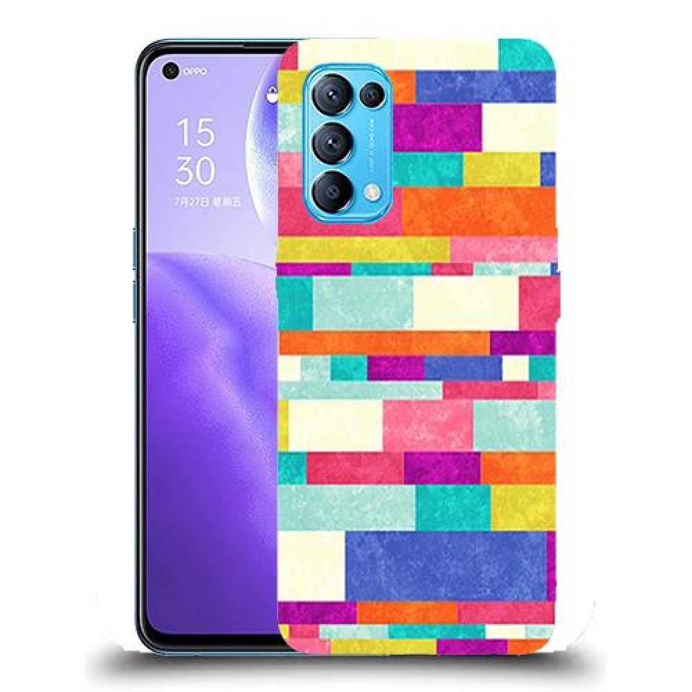 כיסוי מעוצב - לבנים צבעוניות לדגם : Oppo Reno5 5G מותג : סקרין מובייל