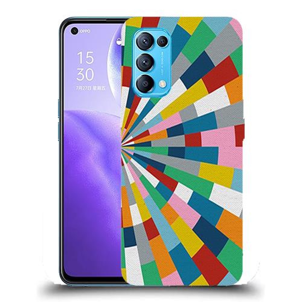 כיסוי מעוצב - קלידוסקופ צבעוני לדגם : Oppo Reno5 5G מותג : סקרין מובייל