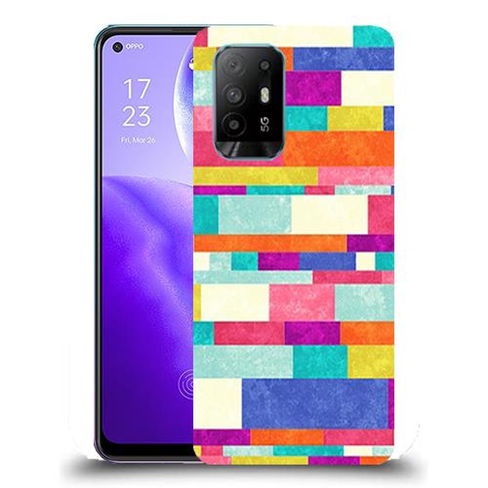 כיסוי מעוצב - לבנים צבעוניות לדגם : Oppo Reno5 Z מותג : סקרין מובייל