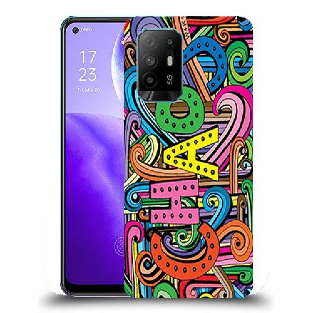 כיסוי מעוצב - כאוס צבעוני לדגם : Oppo Reno5 Z מותג : סקרין מובייל