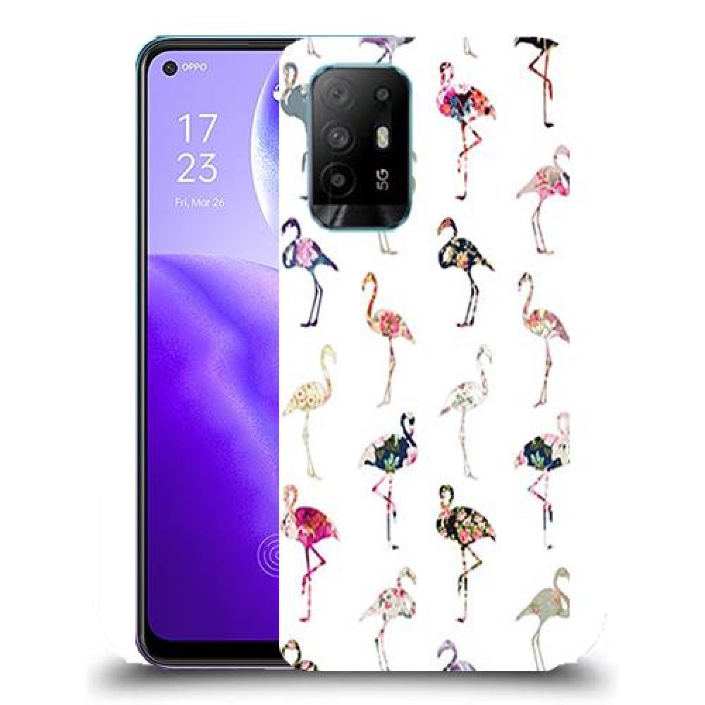 כיסוי מעוצב - פלמינגו צבעוניים לדגם : Oppo Reno5 Z מותג : סקרין מובייל