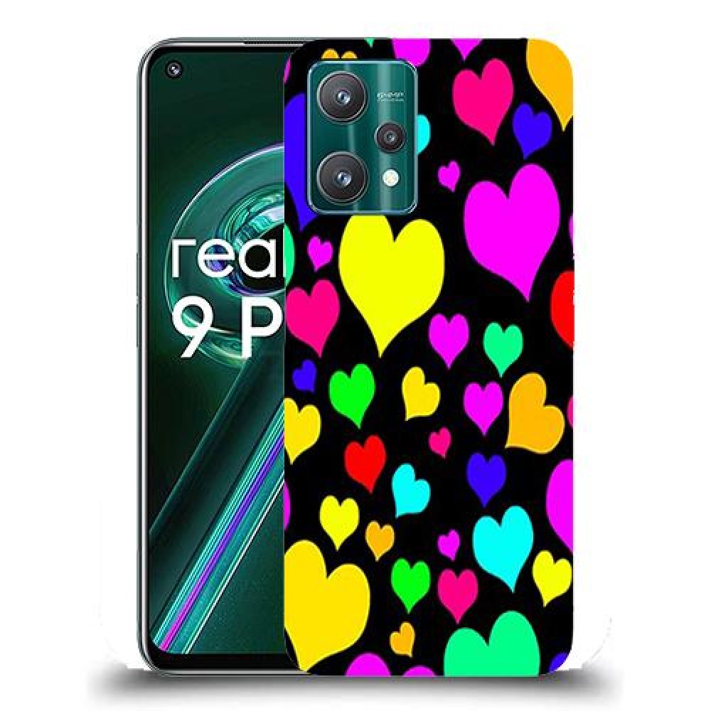כיסוי מעוצב - לבבות צבעוניים לדגם : Realme 9 Pro מותג : סקרין מובייל