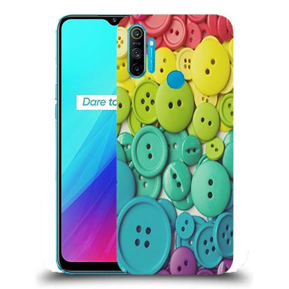 כיסוי מעוצב - כפתורים צבעוניים לדגם : Realme C3 (3 Cameras) מותג : סקרין מובייל
