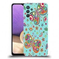 כיסוי מעוצב - פרפרים על כחול לדגם : Samsung Galaxy A32 5G מותג : סקרין מובייל