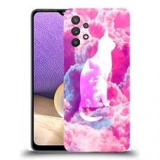 כיסוי מעוצב - חתול בעננים ורודים לדגם : Samsung Galaxy A32 5G מותג : סקרין מובייל