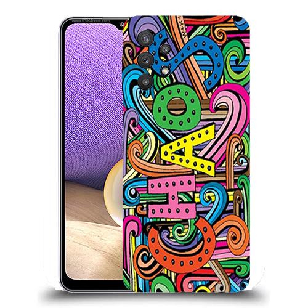 כיסוי מעוצב - כאוס צבעוני לדגם : Samsung Galaxy A32 5G מותג : סקרין מובייל