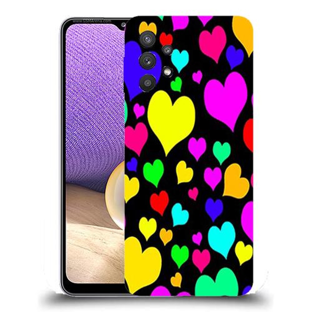 כיסוי מעוצב - לבבות צבעוניים לדגם : Samsung Galaxy A32 5G מותג : סקרין מובייל