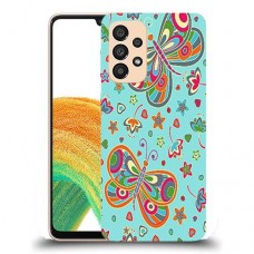 כיסוי מעוצב - פרפרים על כחול לדגם : Samsung Galaxy A33 5G מותג : סקרין מובייל