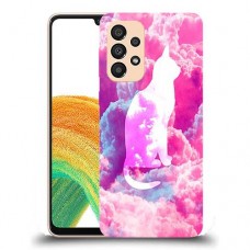 כיסוי מעוצב - חתול בעננים ורודים לדגם : Samsung Galaxy A33 5G מותג : סקרין מובייל