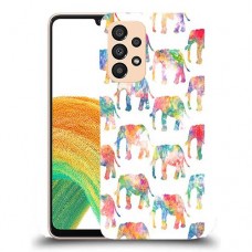 כיסוי מעוצב - אלפנטים צבעוניים לדגם : Samsung Galaxy A33 5G מותג : סקרין מובייל