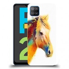 כיסוי מעוצב - סוס אקוורל לדגם : Samsung Galaxy F12 מותג : סקרין מובייל