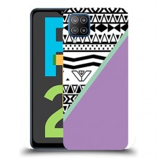 כיסוי מעוצב - גיאומטריה בשחור-לבן לדגם : Samsung Galaxy F12 מותג : סקרין מובייל