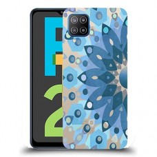 כיסוי מעוצב - פרח כחול לדגם : Samsung Galaxy F12 מותג : סקרין מובייל