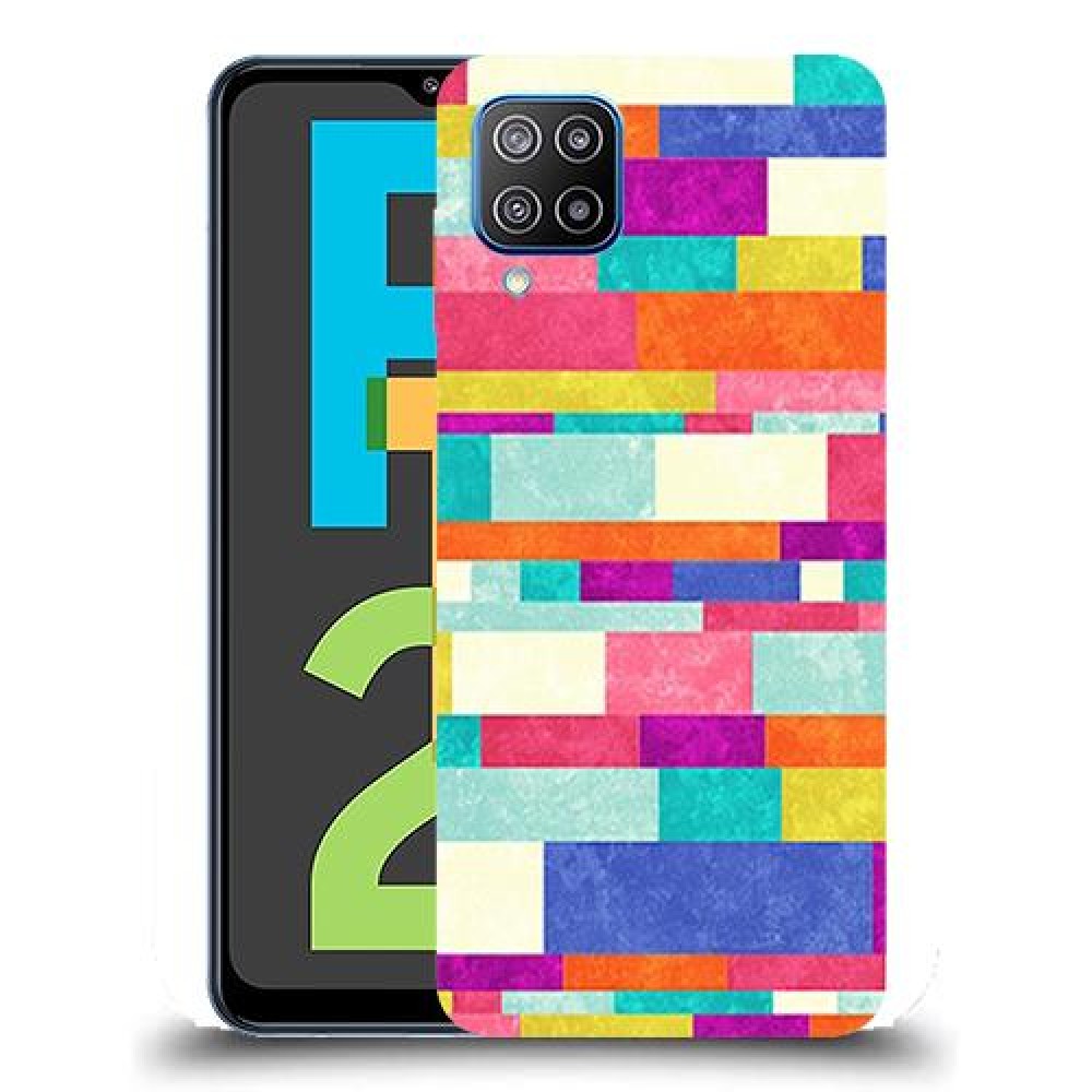 כיסוי מעוצב - לבנים צבעוניות לדגם : Samsung Galaxy F12 מותג : סקרין מובייל