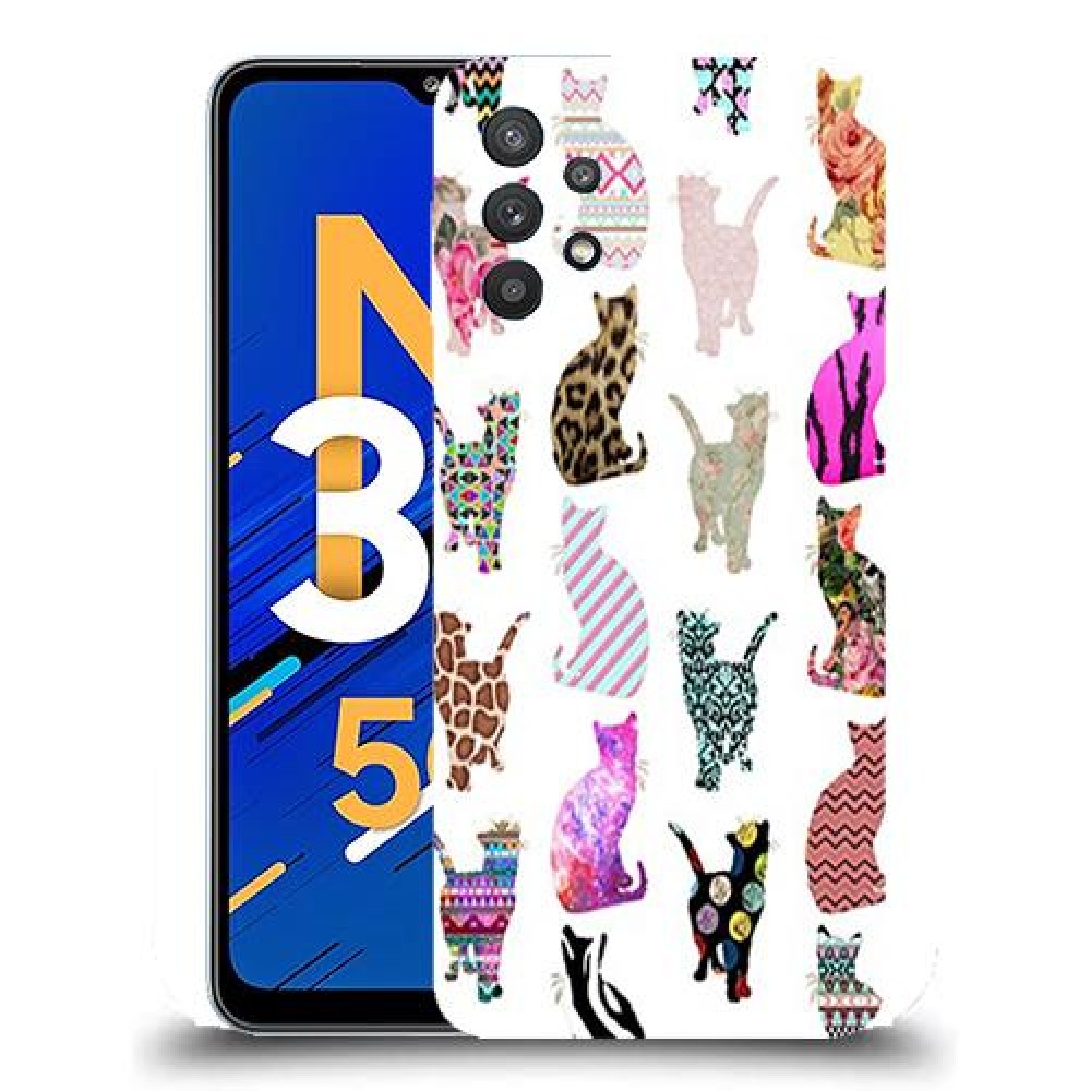 כיסוי מעוצב - חתולים צבעוניים לדגם : Samsung Galaxy M32 5G מותג : סקרין מובייל
