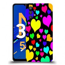 כיסוי מעוצב - לבבות צבעוניים לדגם : Samsung Galaxy M32 5G מותג : סקרין מובייל