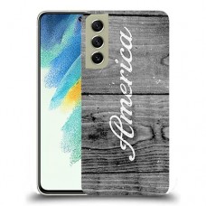 כיסוי מעוצב - אמריקה בעץ לדגם : Samsung Galaxy S21 FE 5G מותג : סקרין מובייל