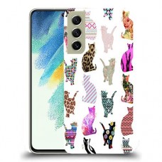 כיסוי מעוצב - חתולים צבעוניים לדגם : Samsung Galaxy S21 FE 5G מותג : סקרין מובייל