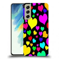 כיסוי מעוצב - לבבות צבעוניים לדגם : Samsung Galaxy S21 FE 5G מותג : סקרין מובייל