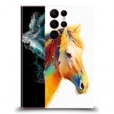 כיסוי מעוצב - סוס אקוורל לדגם : Samsung Galaxy S22 Ultra מותג : סקרין מובייל