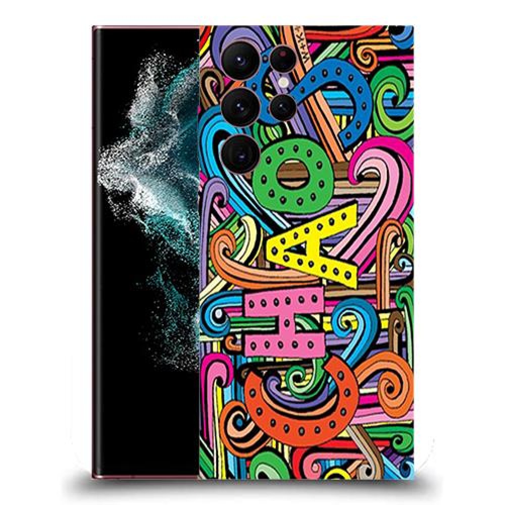 כיסוי מעוצב - כאוס צבעוני לדגם : Samsung Galaxy S22 Ultra מותג : סקרין מובייל