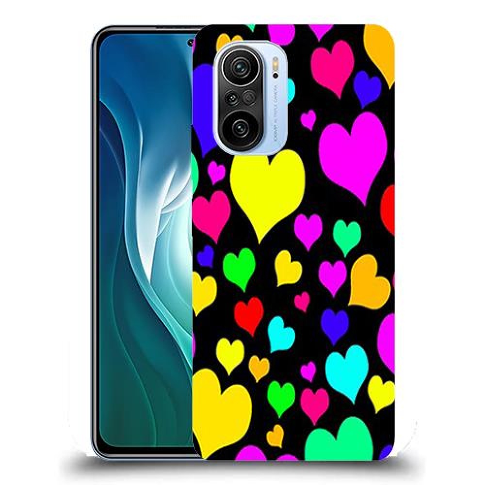 כיסוי מעוצב - לבבות צבעוניים לדגם : Xiaomi Mi 11i מותג : סקרין מובייל