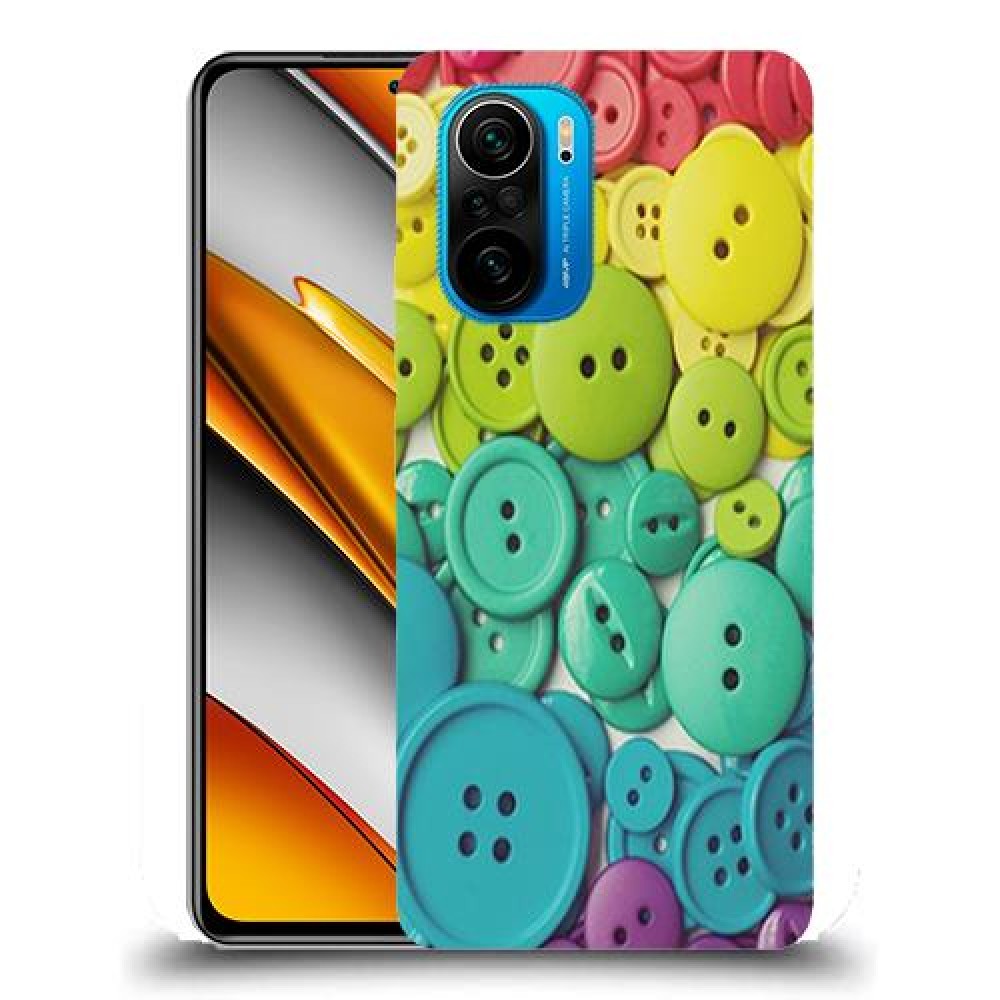 כיסוי מעוצב - כפתורים צבעוניים לדגם : Xiaomi Poco F3 מותג : סקרין מובייל