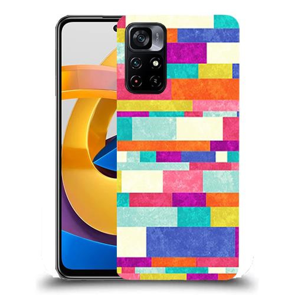 כיסוי מעוצב - לבנים צבעוניות לדגם : Xiaomi Poco M4 Pro 5G מותג : סקרין מובייל