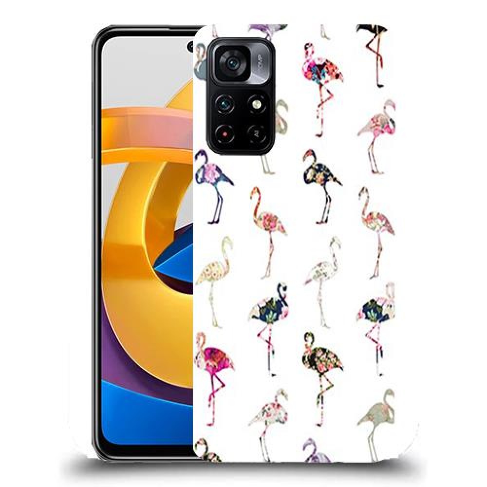 כיסוי מעוצב - פלמינגו צבעוניים לדגם : Xiaomi Poco M4 Pro 5G מותג : סקרין מובייל