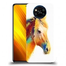 כיסוי מעוצב - סוס אקוורל לדגם : Xiaomi Poco X3 NFC מותג : סקרין מובייל