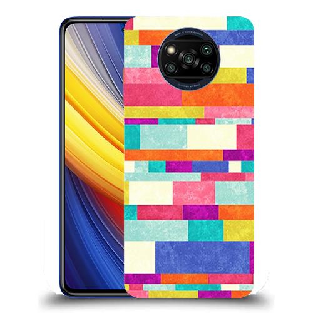 כיסוי מעוצב - לבנים צבעוניות לדגם : Xiaomi Poco X3 Pro מותג : סקרין מובייל