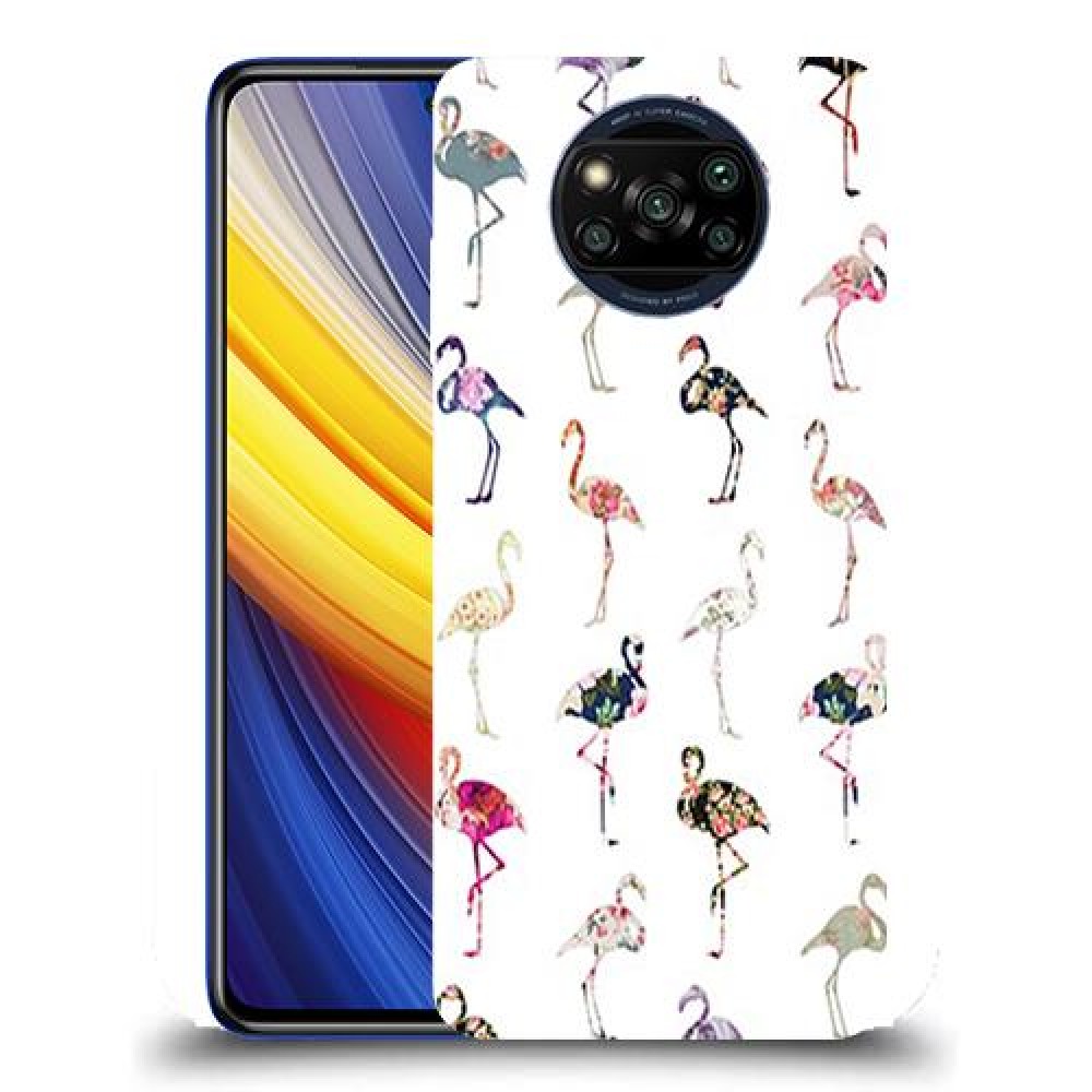 כיסוי מעוצב - פלמינגו צבעוניים לדגם : Xiaomi Poco X3 Pro מותג : סקרין מובייל