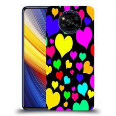 כיסוי מעוצב - לבבות צבעוניים לדגם : Xiaomi Poco X3 Pro מותג : סקרין מובייל