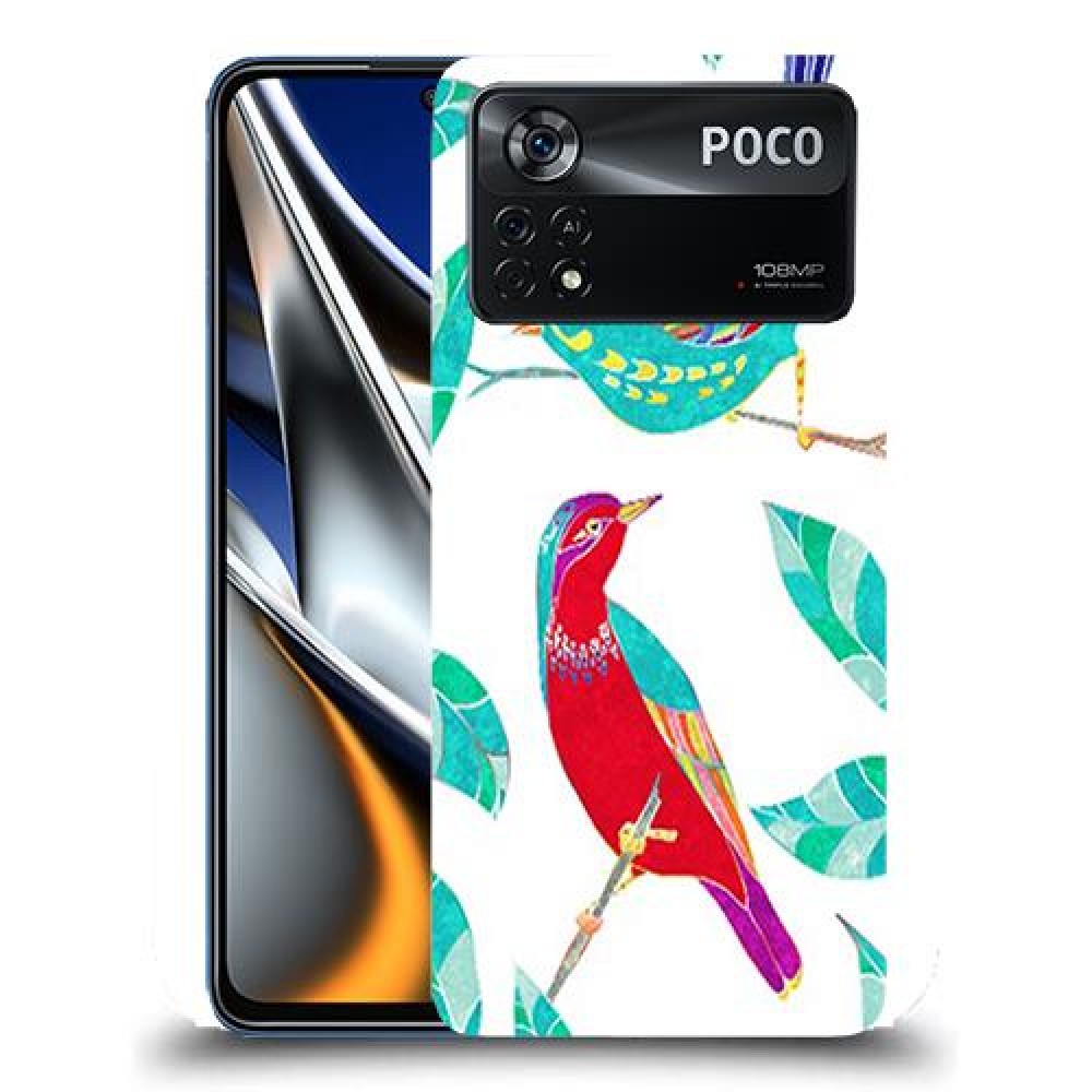 כיסוי מעוצב - ציפורים צבעוניות לדגם : Xiaomi Poco X4 Pro 5G מותג : סקרין מובייל