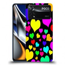 כיסוי מעוצב - לבבות צבעוניים לדגם : Xiaomi Poco X4 Pro 5G מותג : סקרין מובייל