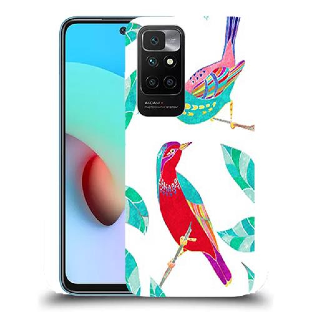 כיסוי מעוצב - ציפורים צבעוניות לדגם : Xiaomi Redmi 10 מותג : סקרין מובייל