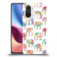 כיסוי מעוצב - אלפנטים צבעוניים לדגם : Xiaomi Redmi K40 Pro מותג : סקרין מובייל