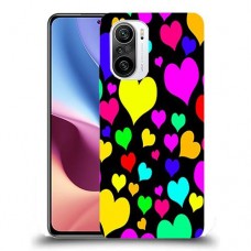 כיסוי מעוצב - לבבות צבעוניים לדגם : Xiaomi Redmi K40 Pro מותג : סקרין מובייל