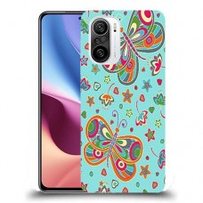 כיסוי מעוצב - פרפרים על כחול לדגם : Xiaomi Redmi K40 מותג : סקרין מובייל