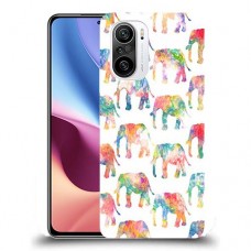 כיסוי מעוצב - אלפנטים צבעוניים לדגם : Xiaomi Redmi K40 מותג : סקרין מובייל