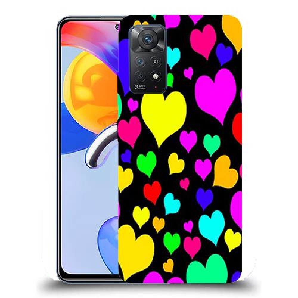 כיסוי מעוצב - לבבות צבעוניים לדגם : Xiaomi Redmi Note 11 Pro 5G מותג : סקרין מובייל