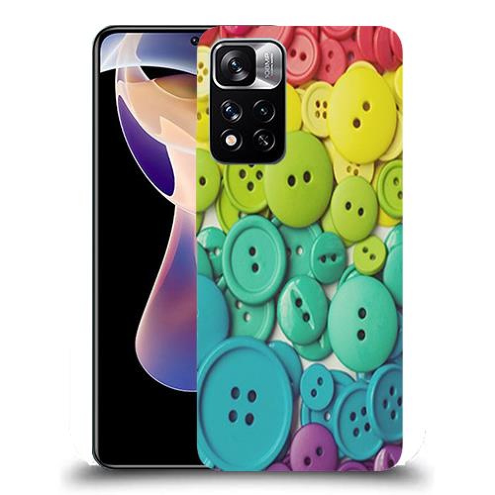 כיסוי מעוצב - כפתורים צבעוניים לדגם : Xiaomi Redmi Note 11 Pro+ 5G מותג : סקרין מובייל
