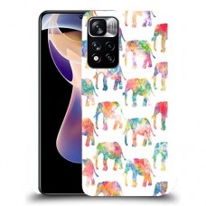 כיסוי מעוצב - אלפנטים צבעוניים לדגם : Xiaomi Redmi Note 11 Pro+ 5G מותג : סקרין מובייל