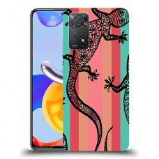 כיסוי מעוצב - לטאות שחורות לדגם : Xiaomi Redmi Note 11 Pro מותג : סקרין מובייל